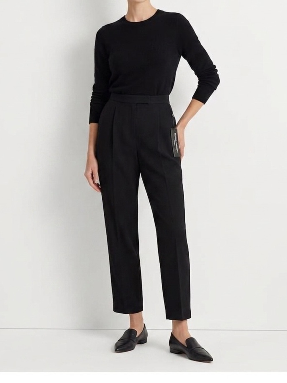 Donna Morgan Black Petite Trousers